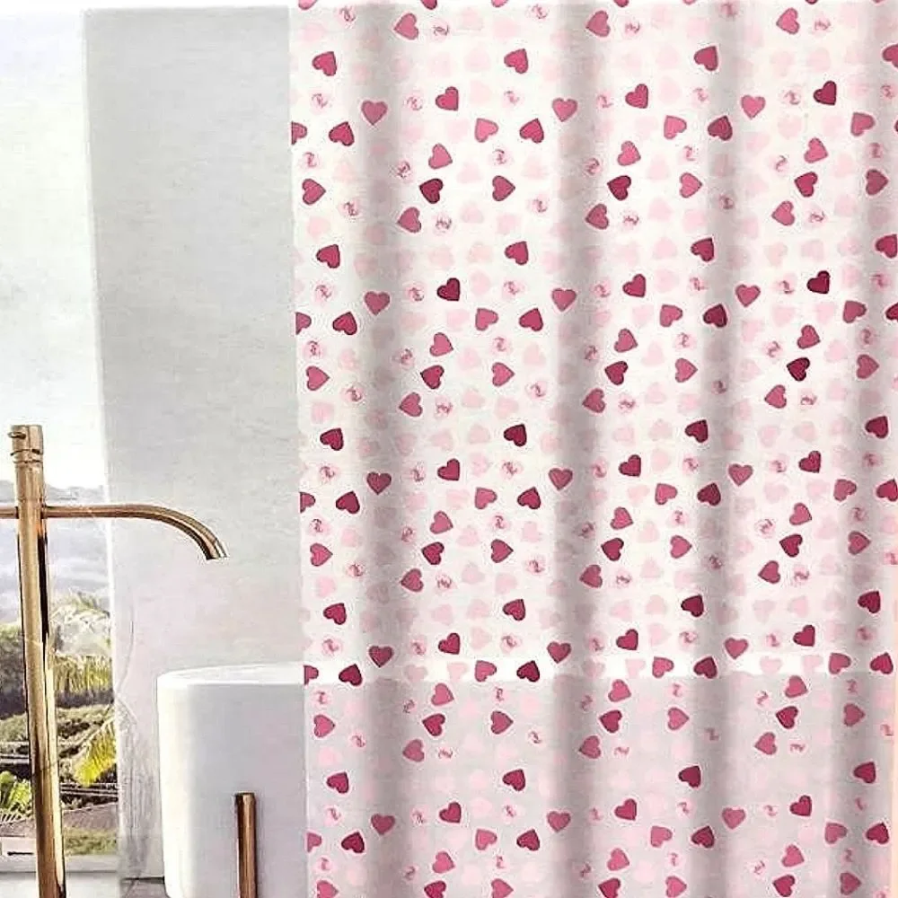 Juicy Couture Home JC Logo Heart Shower Curtain